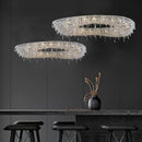lustre créatif élégant en cristal transparent pour intérieur