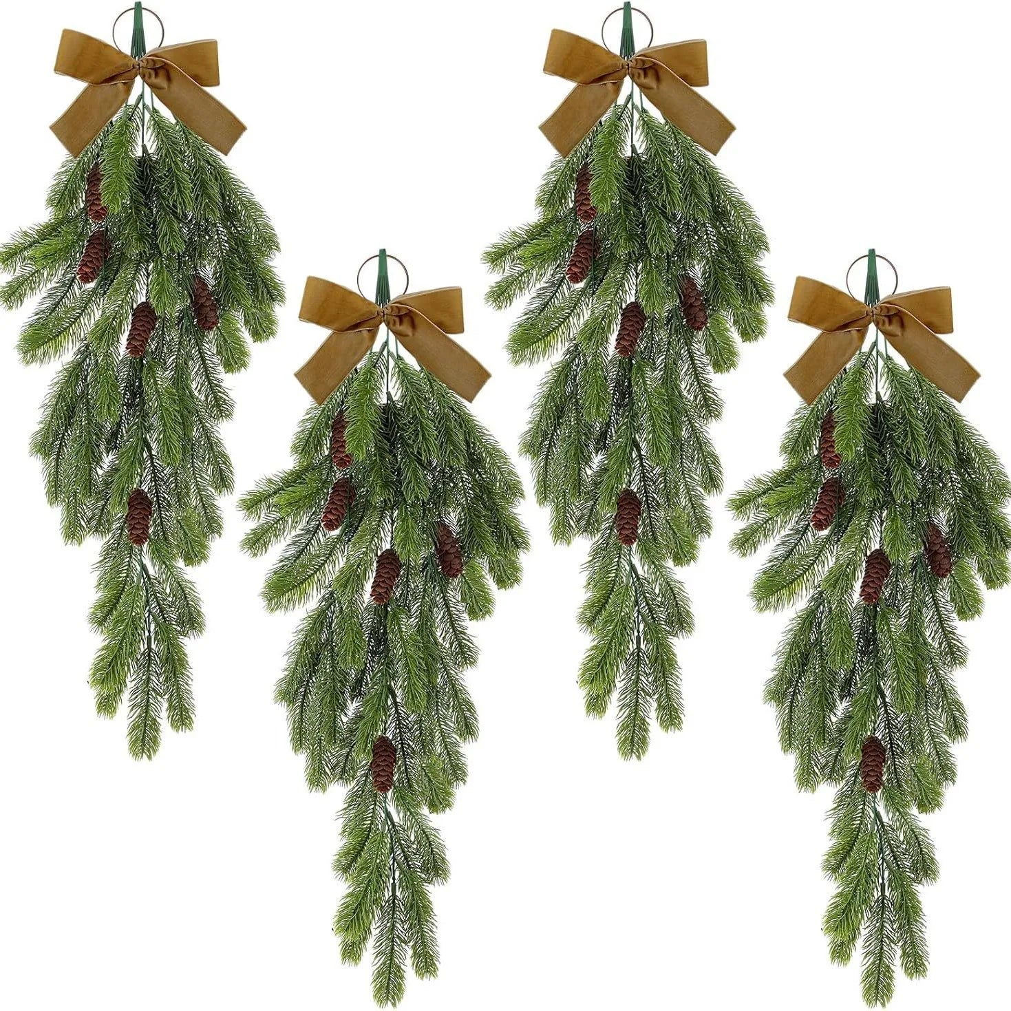 guirlande de pommes de pin artificielles pour décorations de noël - vue 2 sur 8
