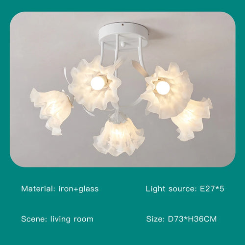 lustre nordique créatif à fleurs pour décoration intérieure - vue 18 sur 24