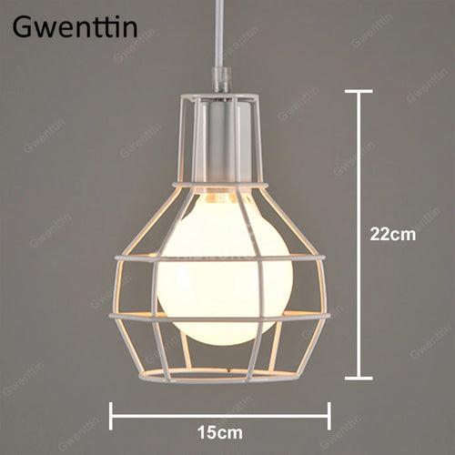 suspension en fer style cage pour décoration intérieure rétro moderne - vue 5 sur 11