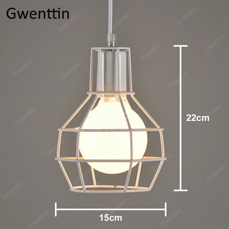 suspension en fer style cage pour décoration intérieure rétro moderne - vue 4 sur 11