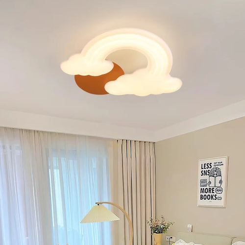 plafonnier romantique nuage arc-en-ciel pour enfant décoratif et moderne - vue 6 sur 7