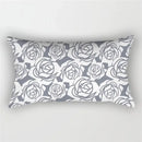 housse de coussin géométrique gris patchwork décoratif pour intérieur