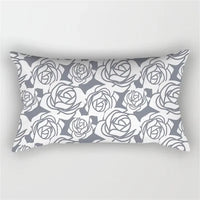 housse de coussin géométrique gris patchwork décoratif pour intérieur