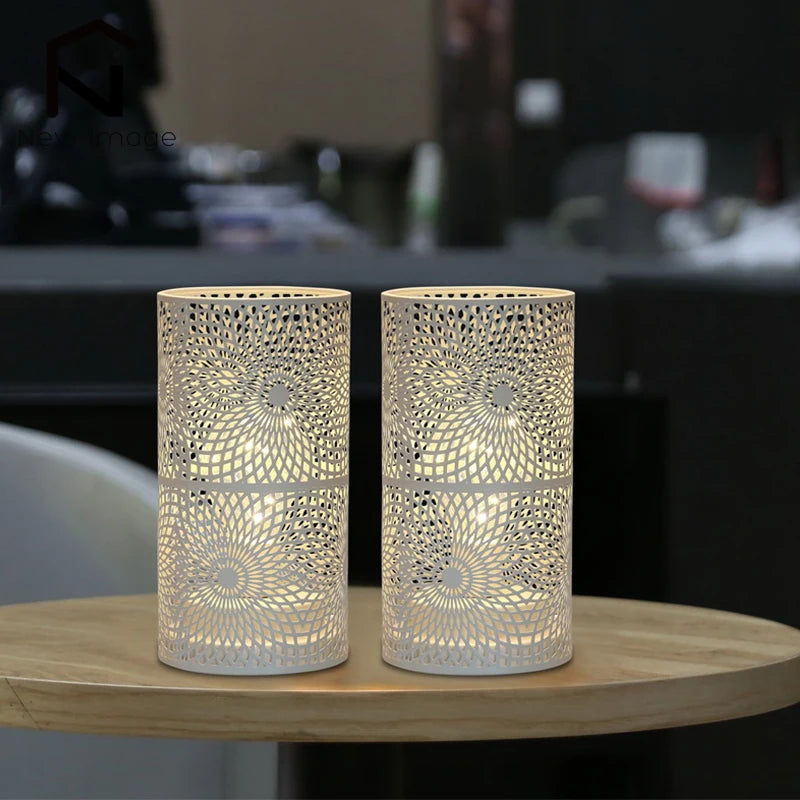 lot de 2 lampes cylindriques modernes pour décoration et éclairage intérieur - vue 3 sur 7