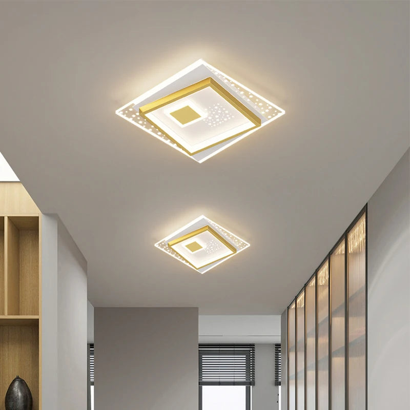 plafonnier moderne en fer forgé avec design géométrique créatif - vue 3 sur 12