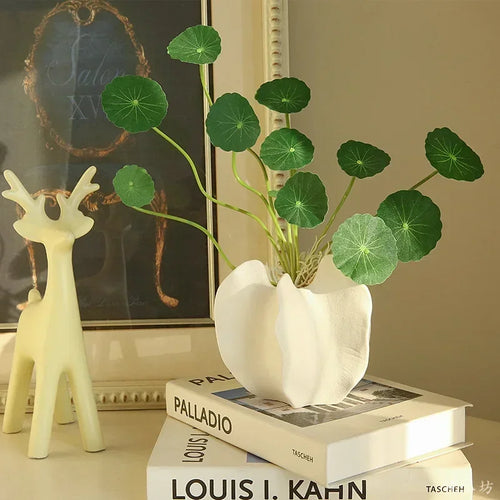 plante artificielle décoration verte feuilles lotus pour intérieur et extérieur - vue 2 sur 7