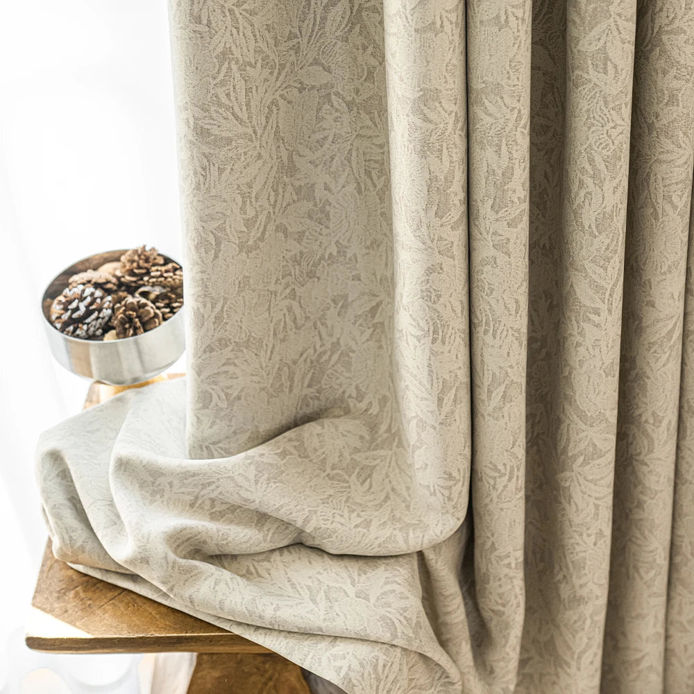 Rideau occultant floral style français pour salon chambre - vue 7 sur 11