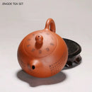 Théière zisha yixing sculptée main motif cœur louche