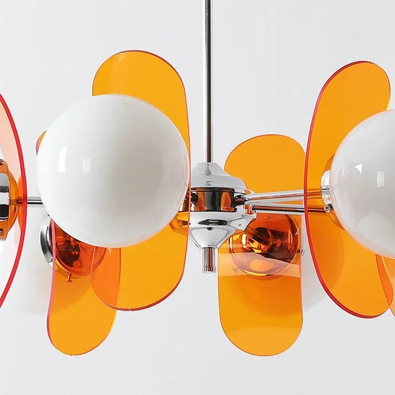 suspension moderne en verre pour décoration d'hôtel et restaurant - vue 6 sur 8