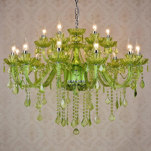 lustre moderne en cristal pour une ambiance luxueuse - vue 2 sur 8