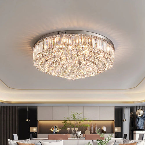 Plafonnier Led en cristal de luxe - vue 2 sur 9