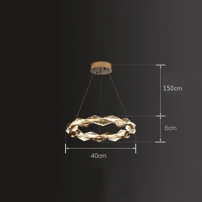 lustre moderne en cristal pour ambiance élégante et minimaliste - vue 18 sur 19