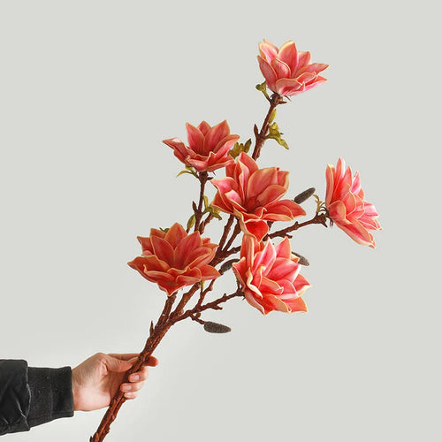 fleurs artificielles décoratives style zen avec magnolia - vue 3 sur 12