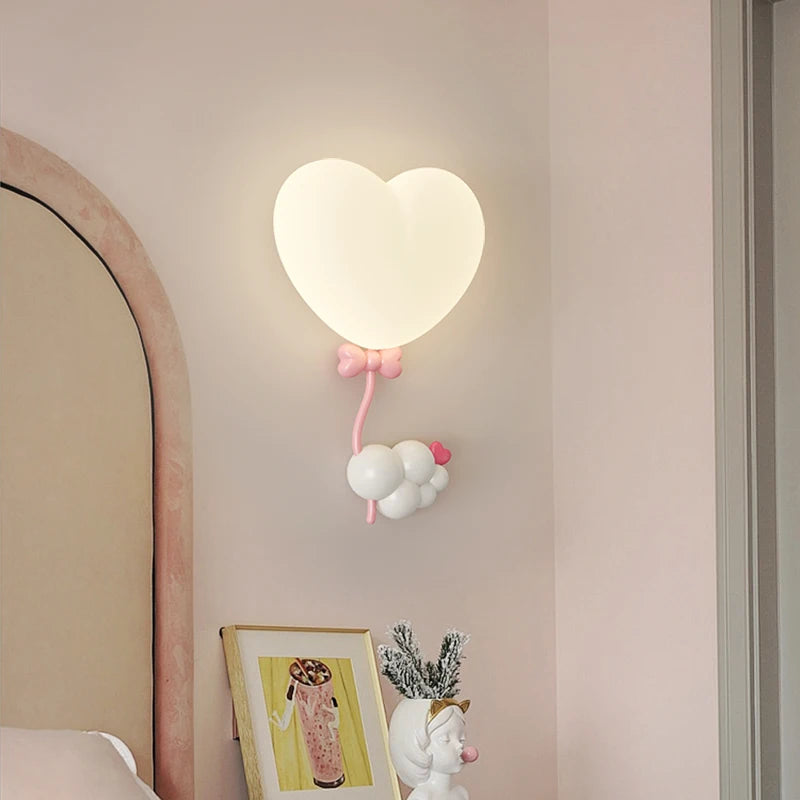 applique murale led romantique couronne coeur nuage pour enfants - vue 6 sur 12