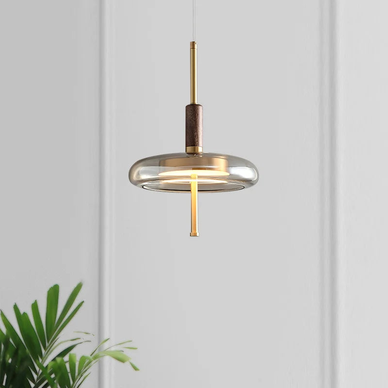 suspension LED en verre design nordique moderne décorative - vue 4 sur 8