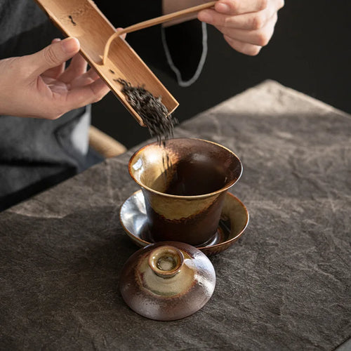 Couvercle bol theiere ceramique style retro artisanal maison - vue 6 sur 6