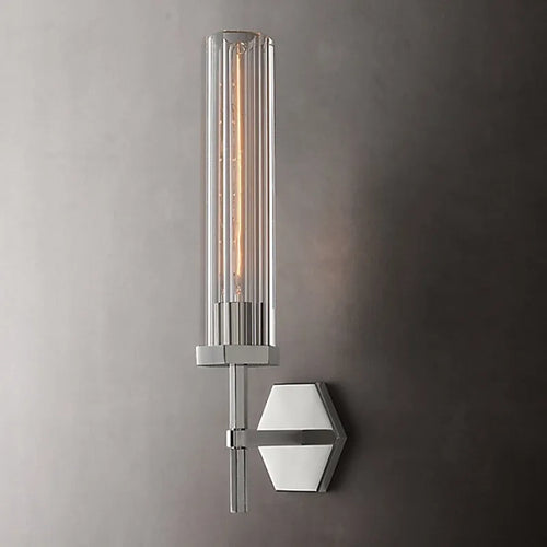 applique murale led de luxe américaine avec abat-jour en cristal et métal doré