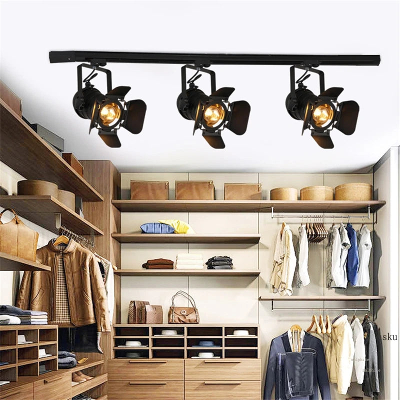 plafonnier led moderne style industriel rétro pour bar et café - vue 7 sur 13