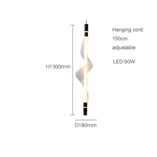lustre artistique à led en acrylique design moderne éclairage suspendu - vue 11 sur 18