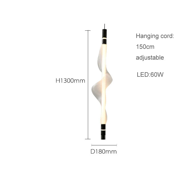 lustre artistique à led en acrylique design moderne éclairage suspendu - vue 11 sur 18