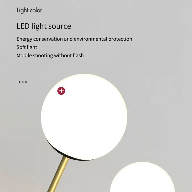 Boule de verre nordique LED plafonnier lampes pour allée couloir balcon couloir chambre horloge décoration de la maison éclairage intérieur - vue 6 sur 9