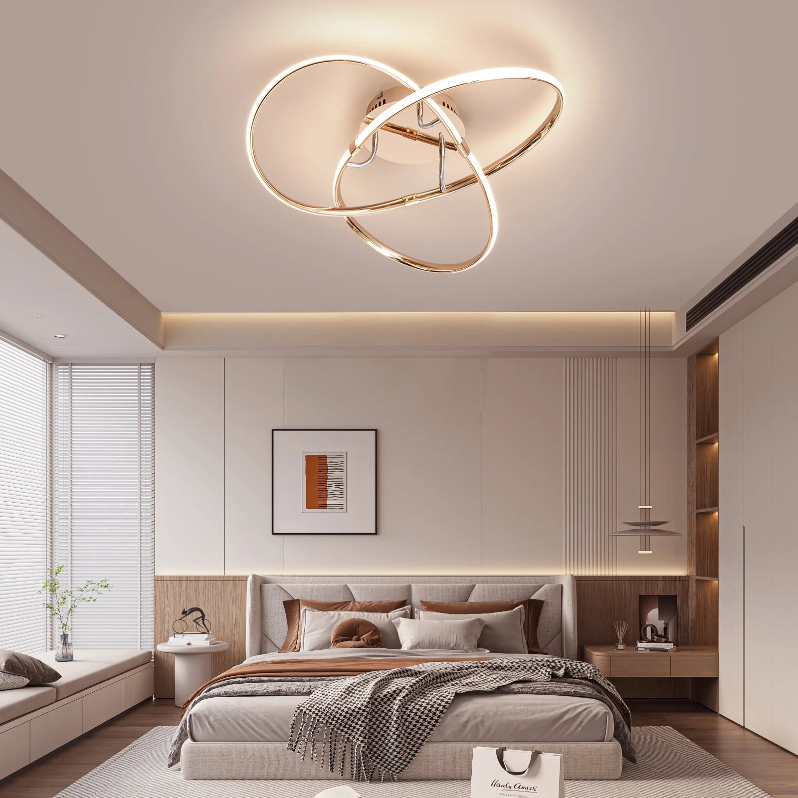 plafonnier led moderne pour maison intelligente avec alexa - vue 4 sur 9