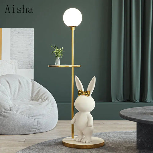 lampadaire nordique design lapin pour chambre enfant - vue 3 sur 11