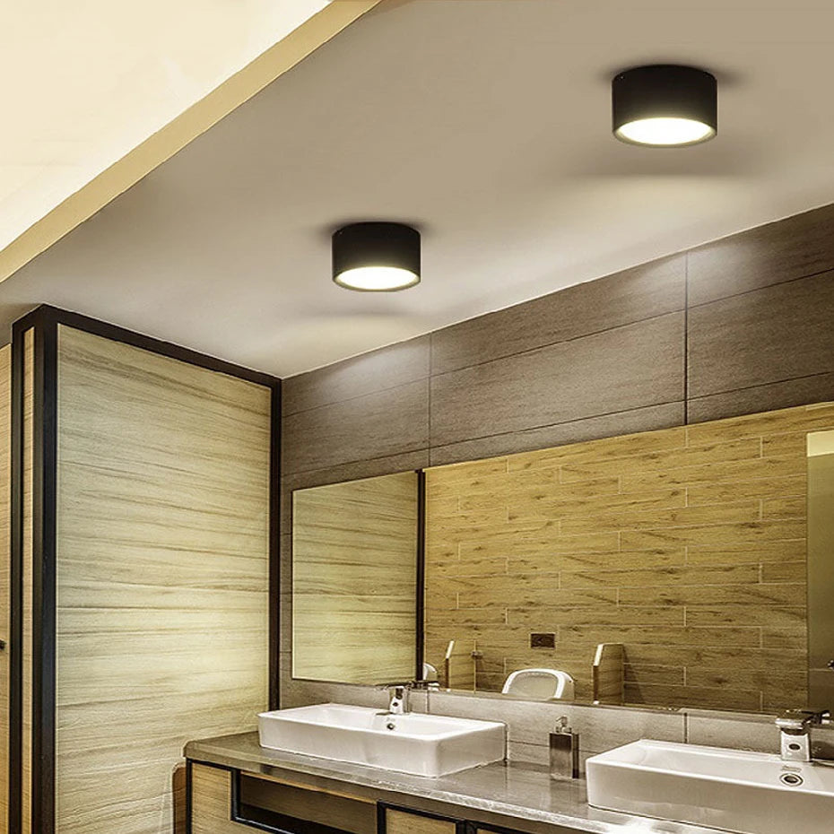 Mini LED plafonniers Dimmable Grain de bois Surface monté Downlight maison chambre décor Spot pour salon 220V 110V - vue 2 sur 11