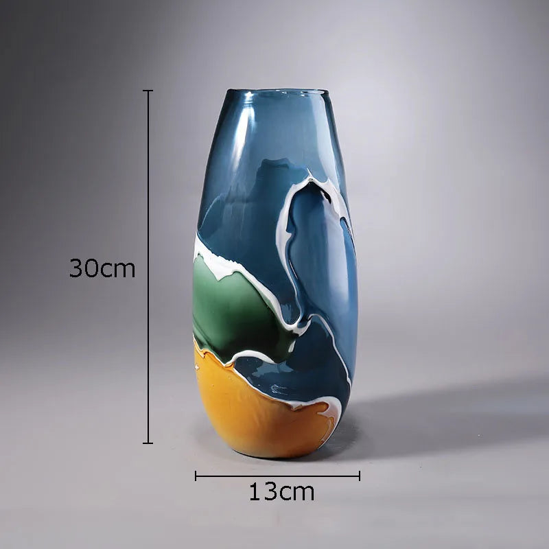 vase en verre ondulé pour décoration florale moderne - vue 7 sur 11