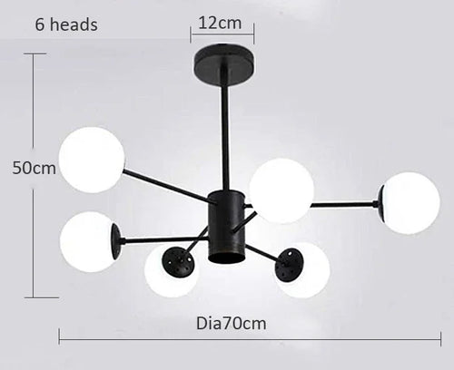 lustre moderne en verre pour intérieur lumineux - vue 7 sur 13