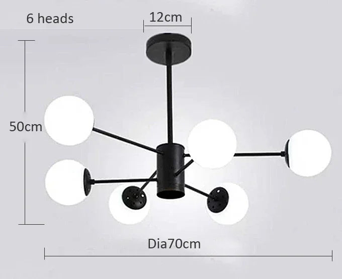 lustre moderne en verre pour intérieur lumineux - vue 6 sur 13