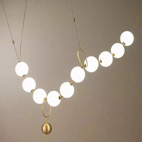suspension moderne en verre design avec lumière led - vue 3 sur 11
