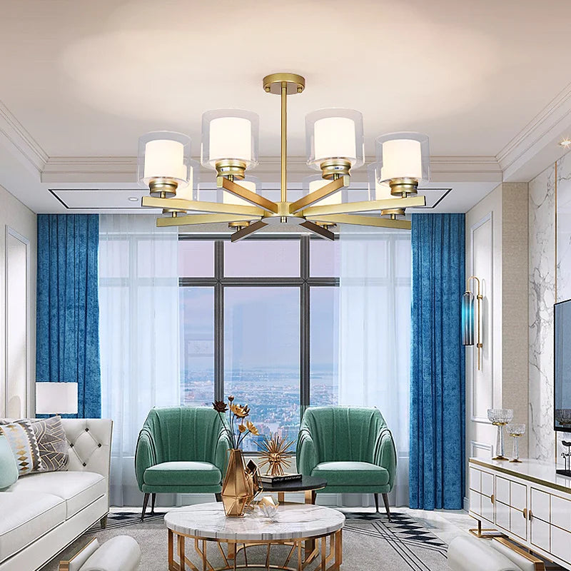 Bosmos European Style Decorative LED Chandeliers For Living Rooms, Bedrooms, And Modern Simple Indoor Lighting - vue 1 sur 21