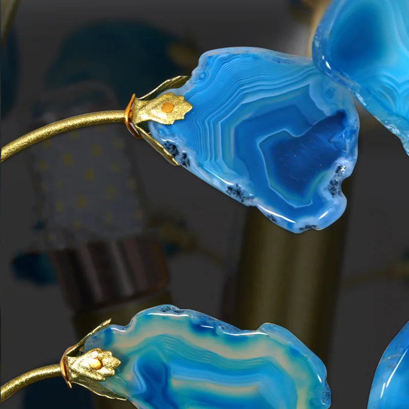 lustre led en agate naturelle idéal pour décoration romantique - vue 2 sur 15