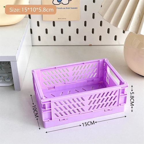 panier pliable empilable pour rangement maquillage bijoux jouets - vue 13 sur 19