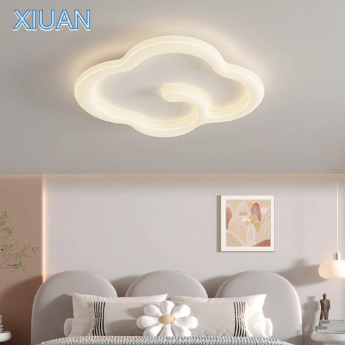 lustre scandinave nuage blanc avec télécommande optionnelle led - vue 5 sur 16
