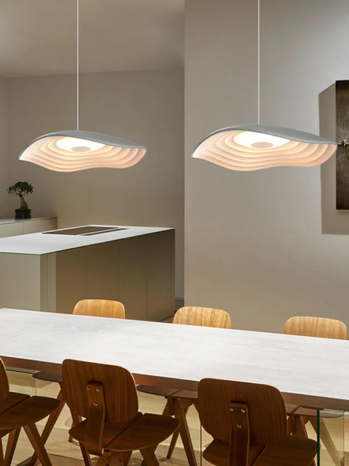 lustre design en forme de feuille de lotus pour bar et restaurant - vue 5 sur 7