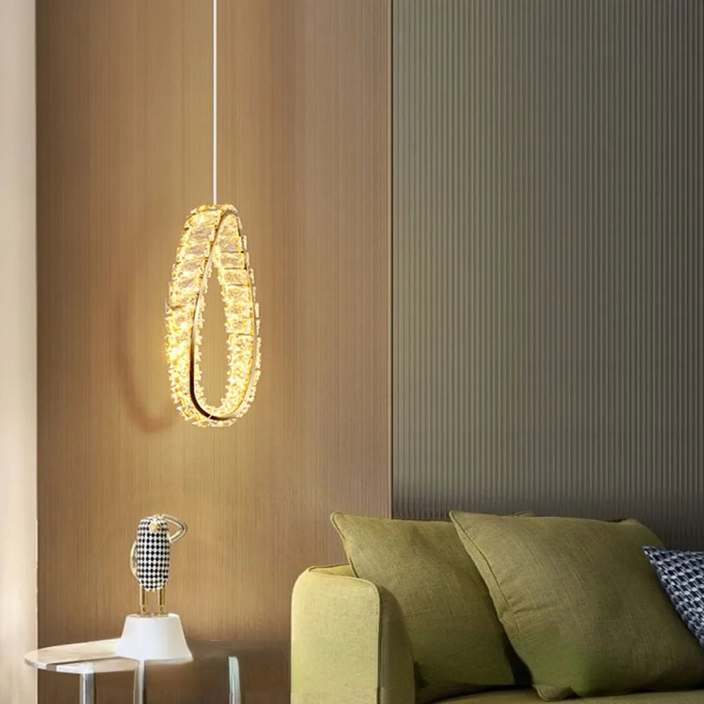 lustre led moderne en cristal de luxe adapté à l'intérieur - vue 1 sur 11