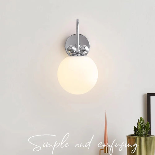 applique murale ronde bauhaus bowknot led chrome - vue 4 sur 7