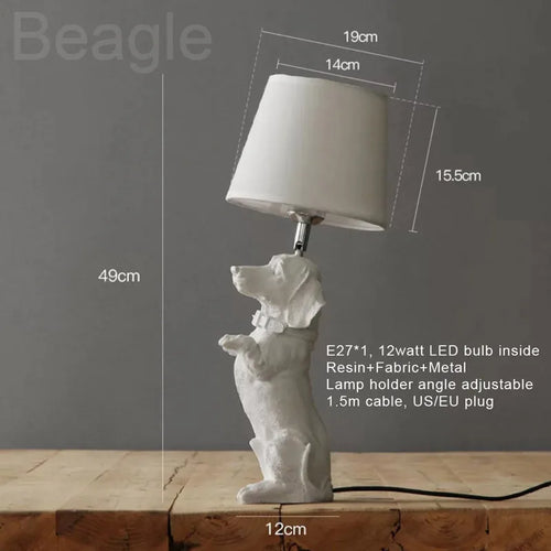 lampe de table led moderne design chiot nordique pour enfants - vue 10 sur 16
