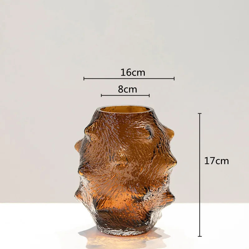 vase en verre concombre de mer pour terrarium décoratif - vue 8 sur 10