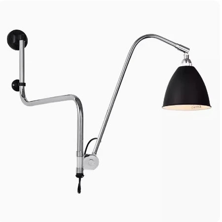 Nordic Modern Minimalist Swing Bedroom, Living Room, Study, Personalized Adjustable E27LED Creative Iron Wall Lamp - vue 8 sur 8