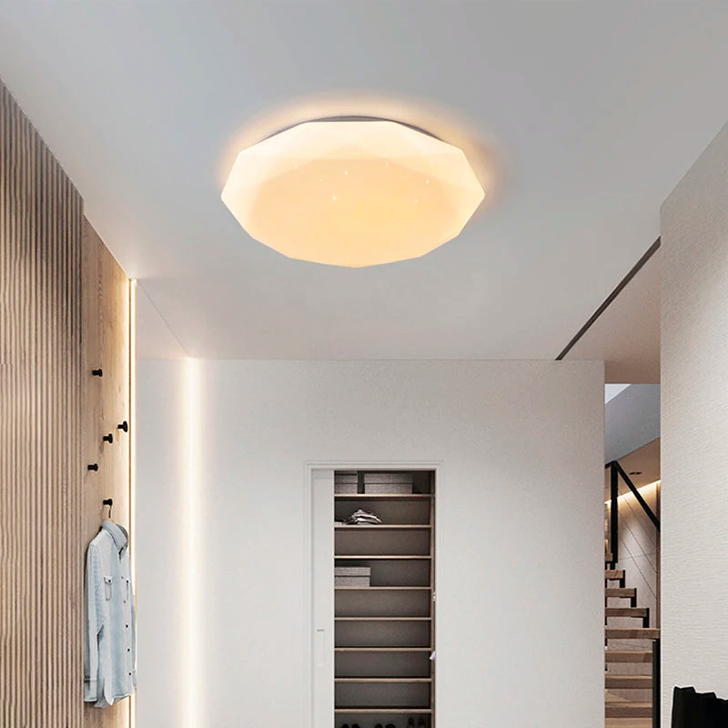 lustre led diamant gypsophile protection des yeux minimaliste - vue 4 sur 14