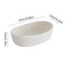 paniers ovales en corde de coton pour rangement et organisation