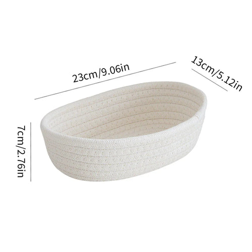 paniers ovales en corde de coton pour rangement et organisation - vue 17 sur 18