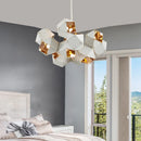 suspension led cube art déco style universel