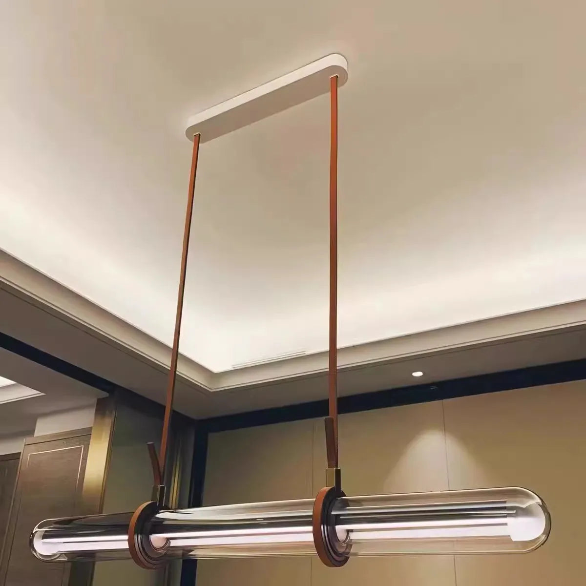 lustre en verre pour éclairage intérieur moderne et élégant - vue 5 sur 7