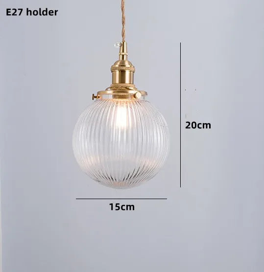 suspension nordique en verre teinté et cuivre élégant - vue 14 sur 25