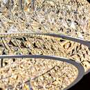 lustre moderne en cristal clair acier inoxydable intensité variable cordon réglable